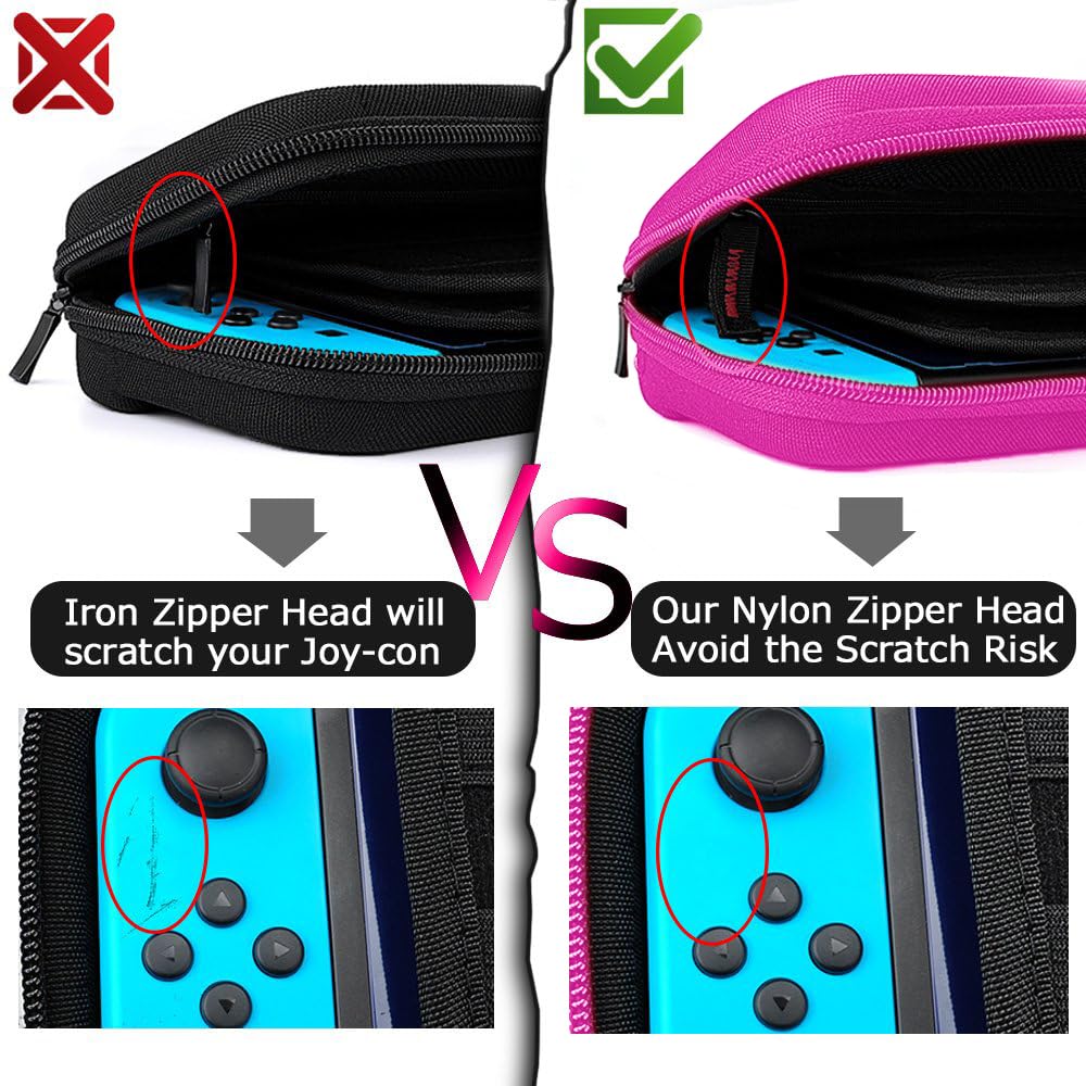daydayup Switch 2 Carry Case Compatible with Nintendo Switch 2, with 24 Games Cartridges Protective Hard Shell Travel Carrying Case Pouch for Switch 2 Console & Accessories,Black