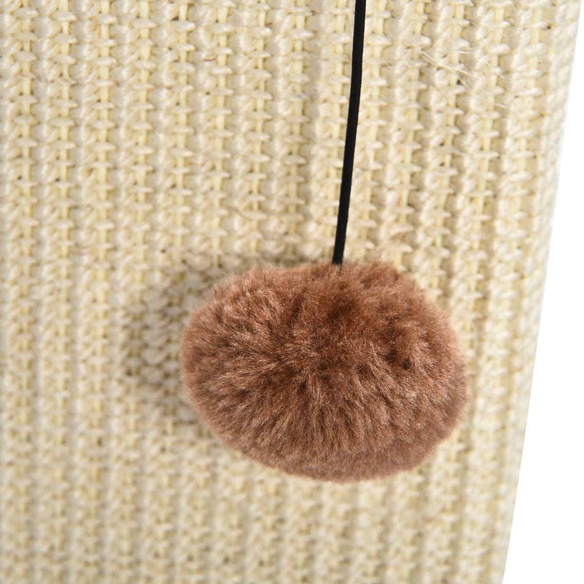 Amazon Basics Cat Scratching Post for Indoor Cats, Standard with Dangling Toy, 80 cm, Grey