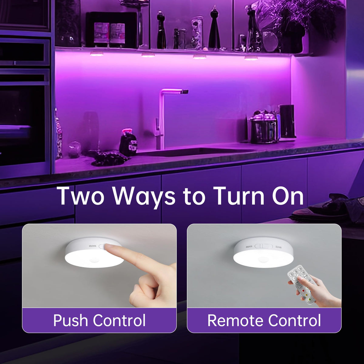 Homelist Motion Sensor Lights Indoor, Rechargeable Night Light, 6 Pack