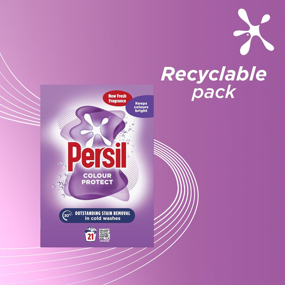 Persil Colour Protect Washing Powder keeps colours bright for outstanding stain removal in cold washes 84 washes (4x 1.05 kg)