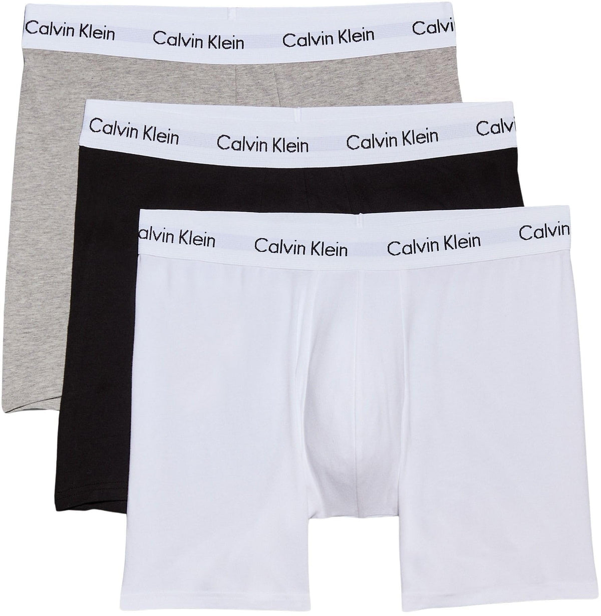 Calvin Klein Men’s 3 Pack Boxer Briefs with Logo Waistband