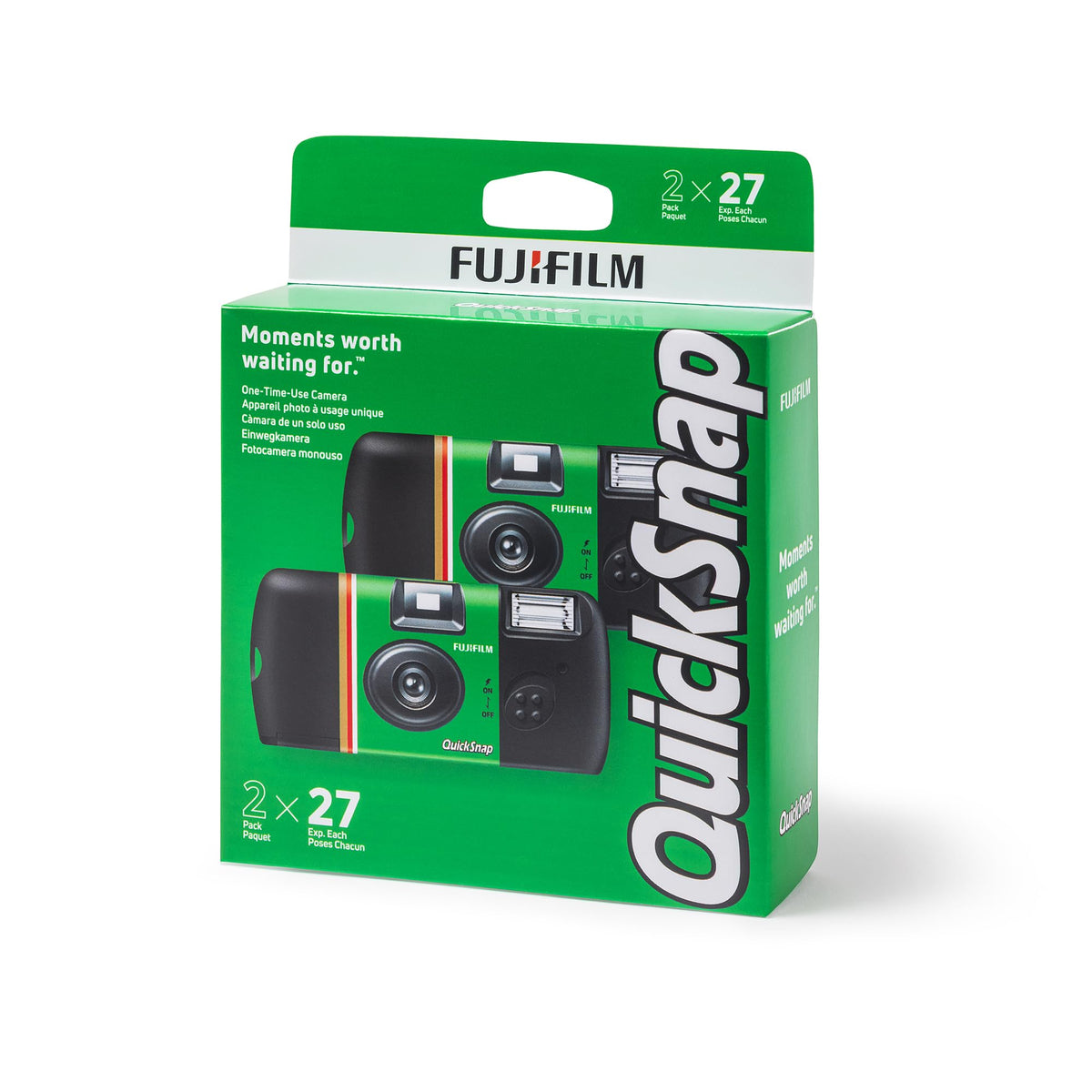 Fujifilm Quicksnap 27 exposure, FUJICOLOR 400 ISO speed film camera, with Built-in flash
