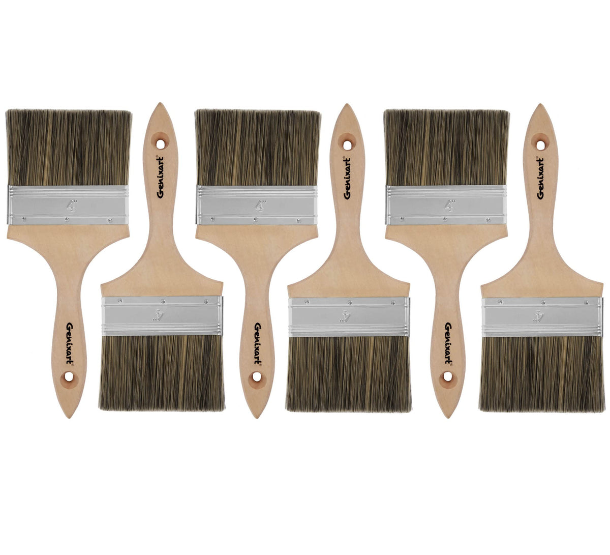 Genixart Double Thick Chip Paint Brush Set, Wood Fence Stain Brush, 3 Inch