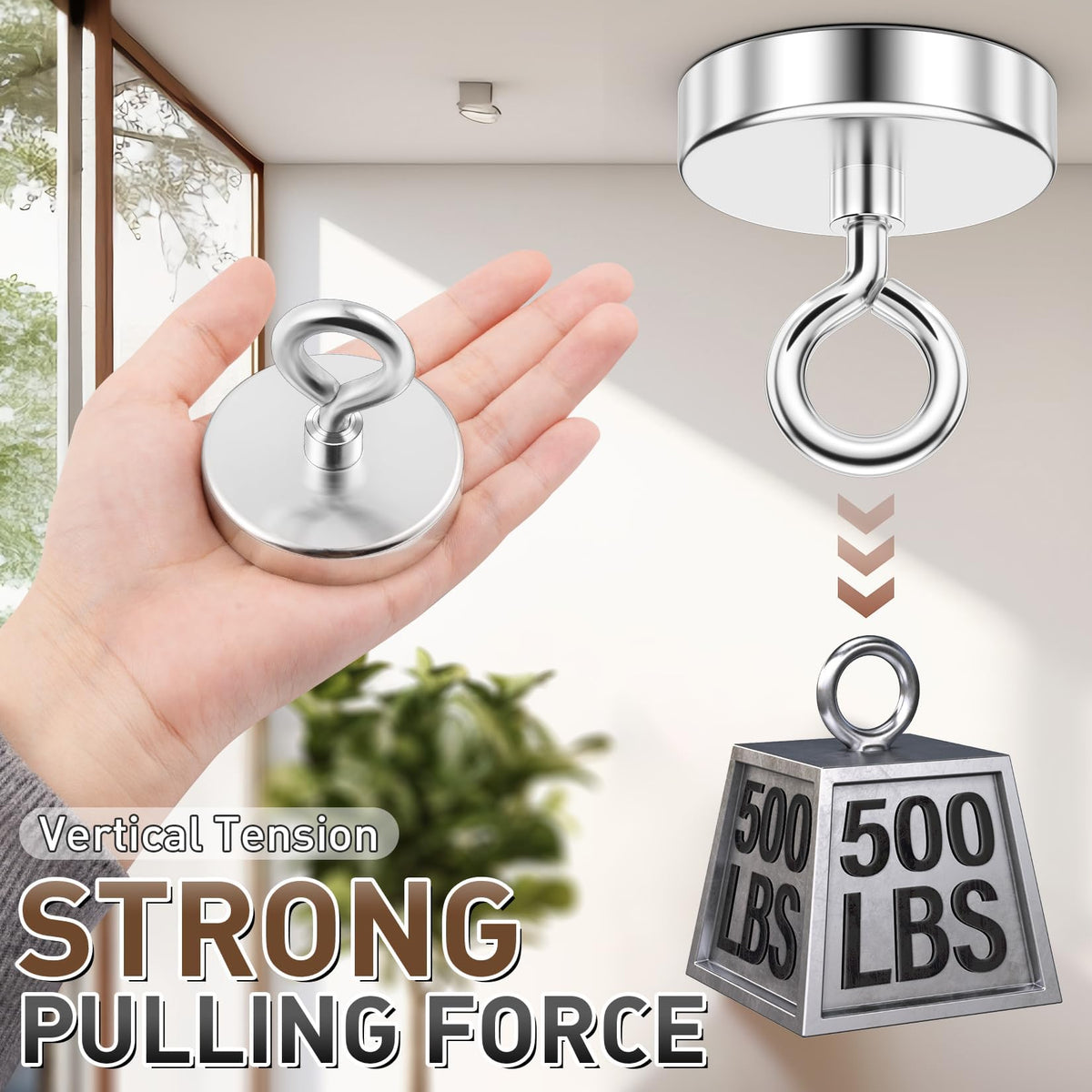 FINDMAG 82kg Pulling Strong Fishing Magnet for Retrieving in River (D45)