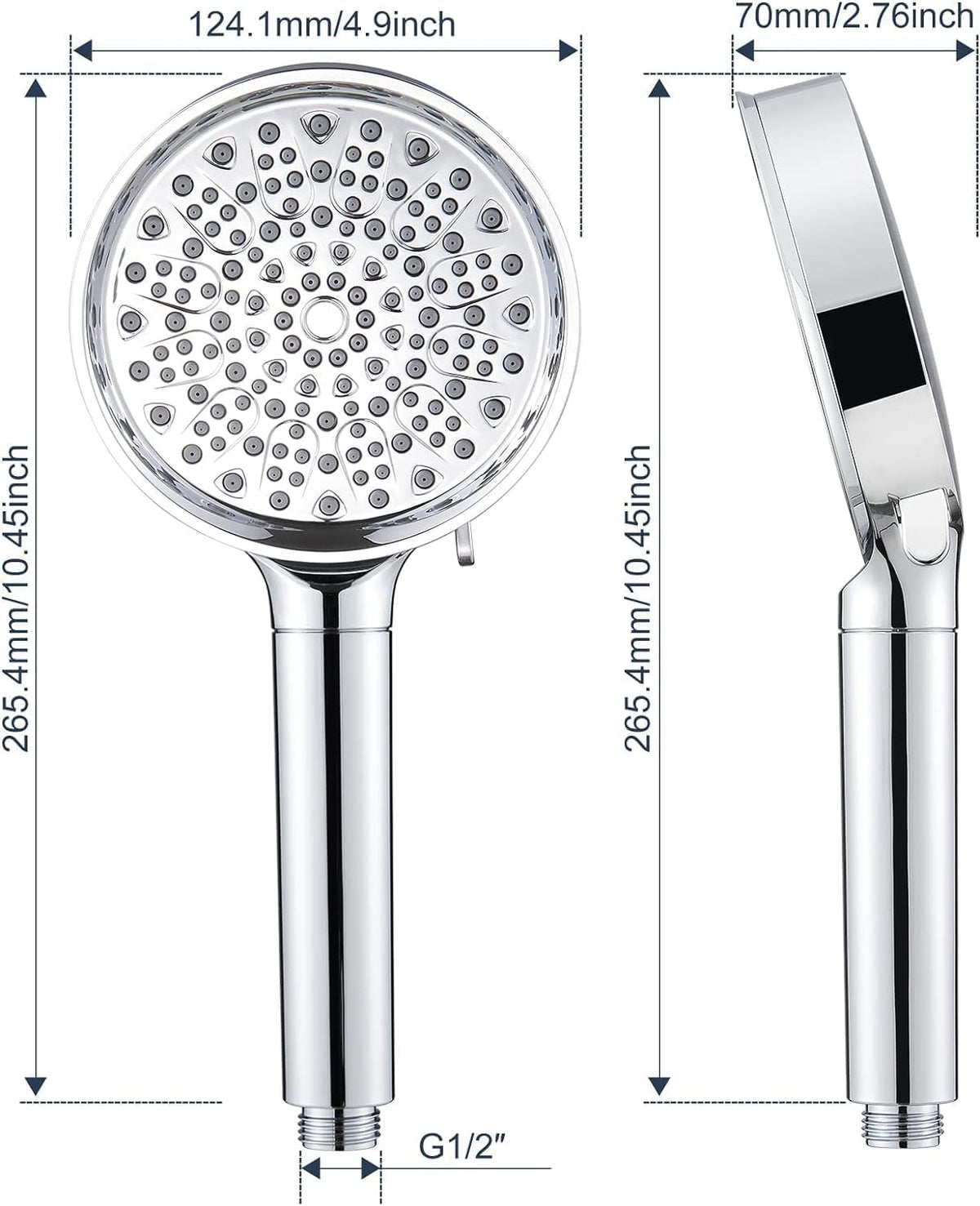 Cobbe Hard Water Filter Shower Head with 1.5m Hose and Holder