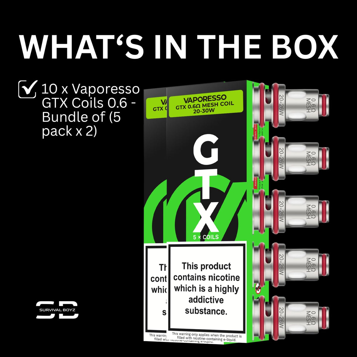 Vaporesso GTX Coils [0.6] - 5 Pack - No Nicotine