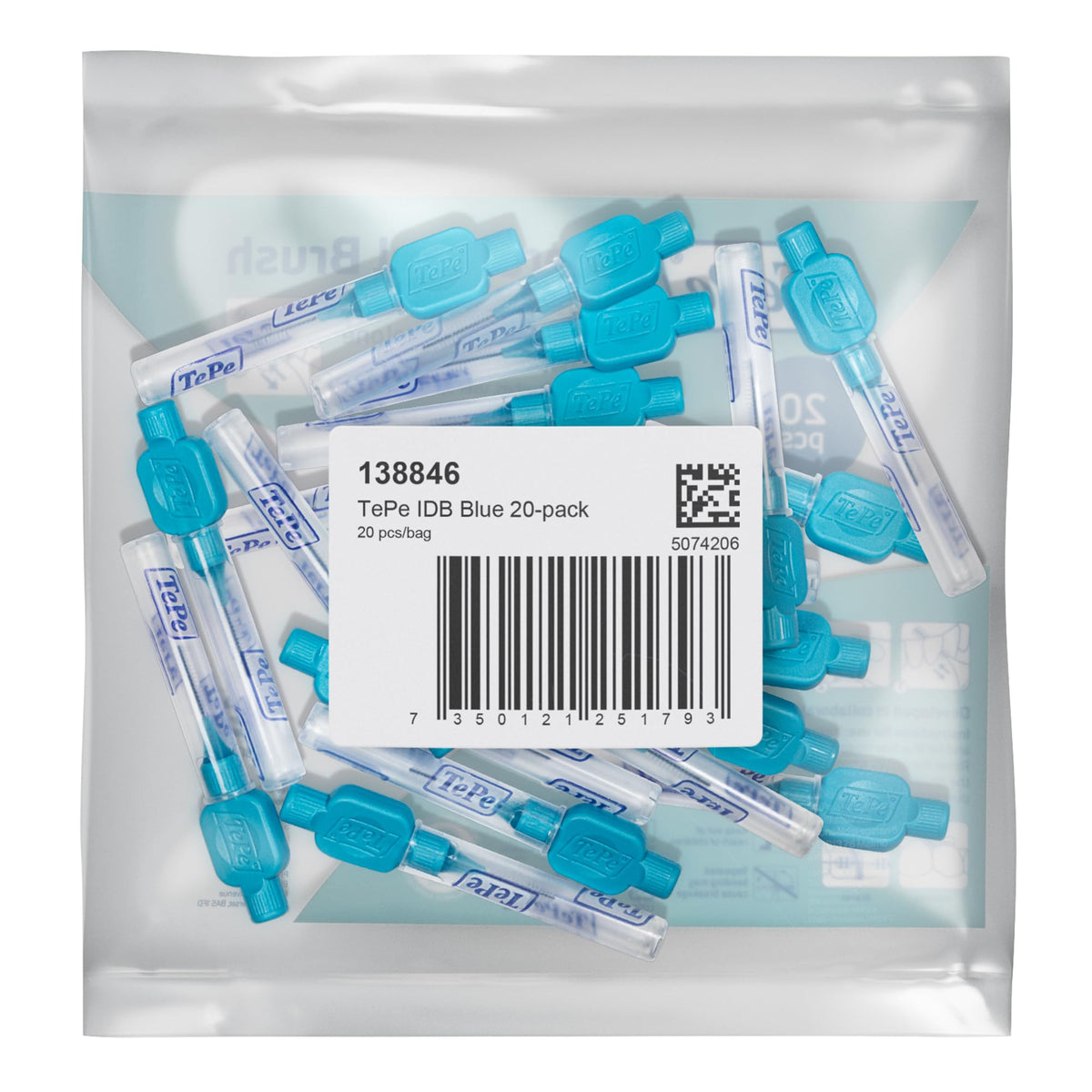TePe Interdental Brush, Original, Blue, 0.6mm/ISO 3, 8pcs