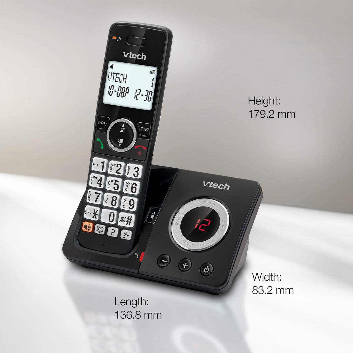 VTech EA5050 DECT Cordless Phone with Answering Machine,Nuisance Call Blocker, Volume Booster, Easy-to-Read Backlit Display, 18 Hours Talk-time, Handsfree Speakerphone, Single Handset