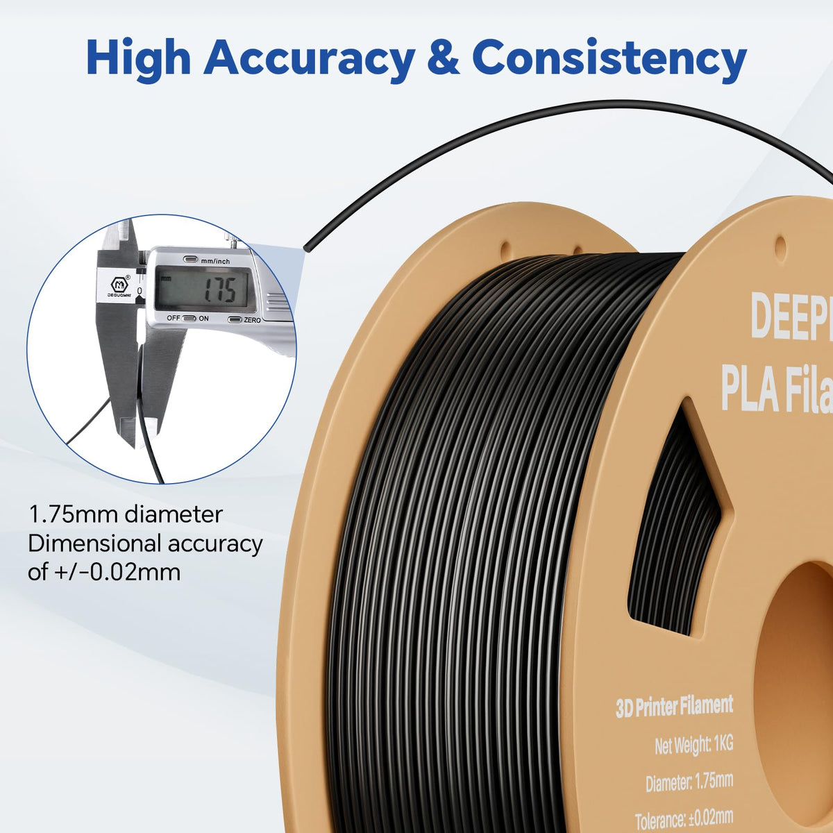 DEEPLEE PLA Filament 1.75mm White 1kg