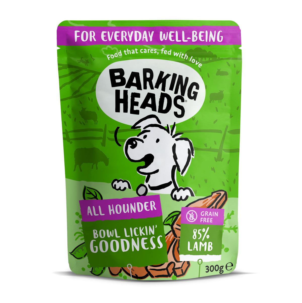 Barking Heads Adult Dog Food Wet Pouches Variety Pack Natural & Grain-Free with No Artificial Flavours Plus Added Vitamins & Minerals 6 x 300g