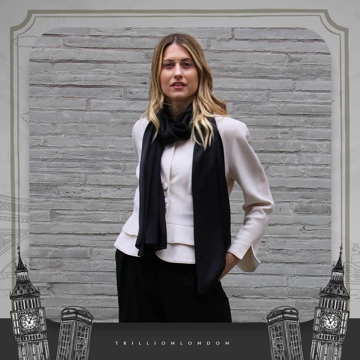 Trillion London® Silk Shawl Birthday Gifts for Women - Designer Silk Scarf