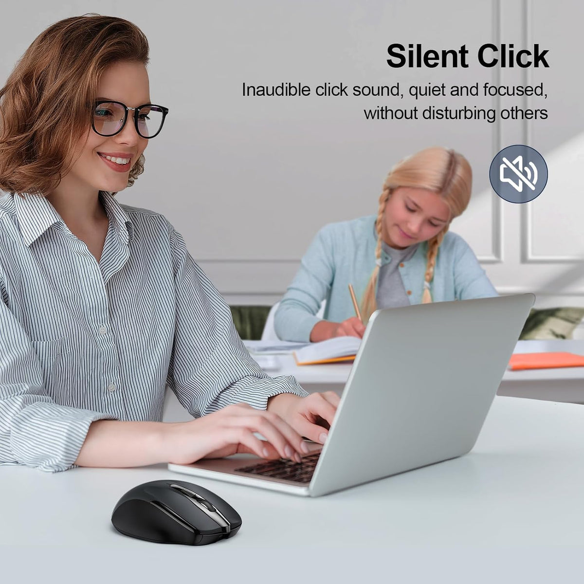 TECKNET Bluetooth Mouse, Rechargeable Bluetooth Wireless Mouse