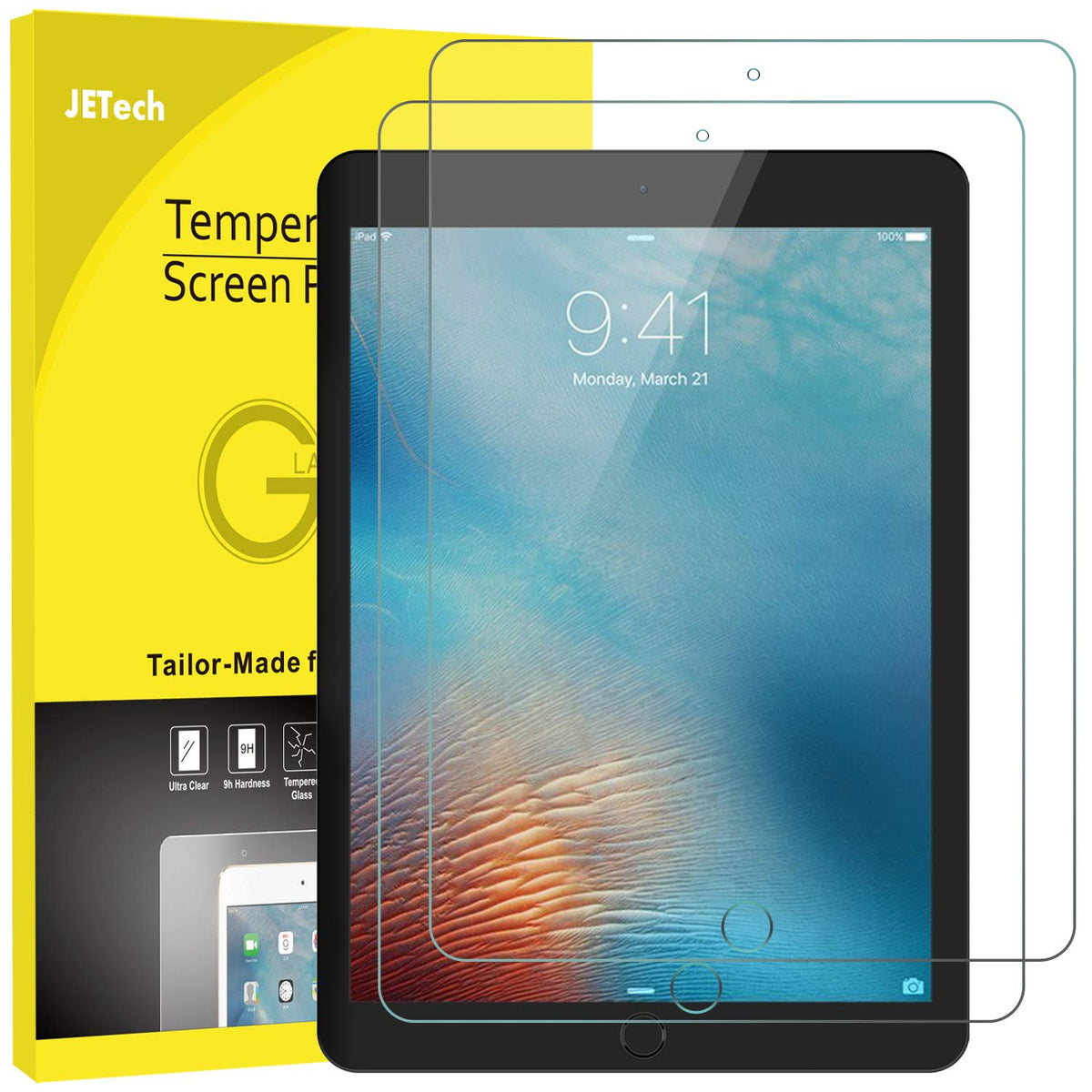JETech Screen Protector for iPad (A16) 11th/10th Gen, 2-Pack