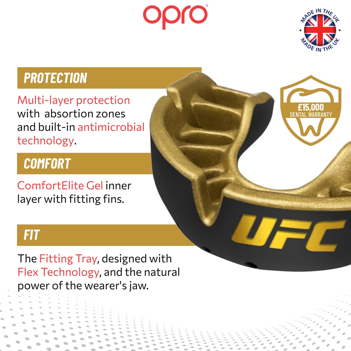 OPRO Gold Level Sports Mouthguard, Premium Fit Adult & Kids