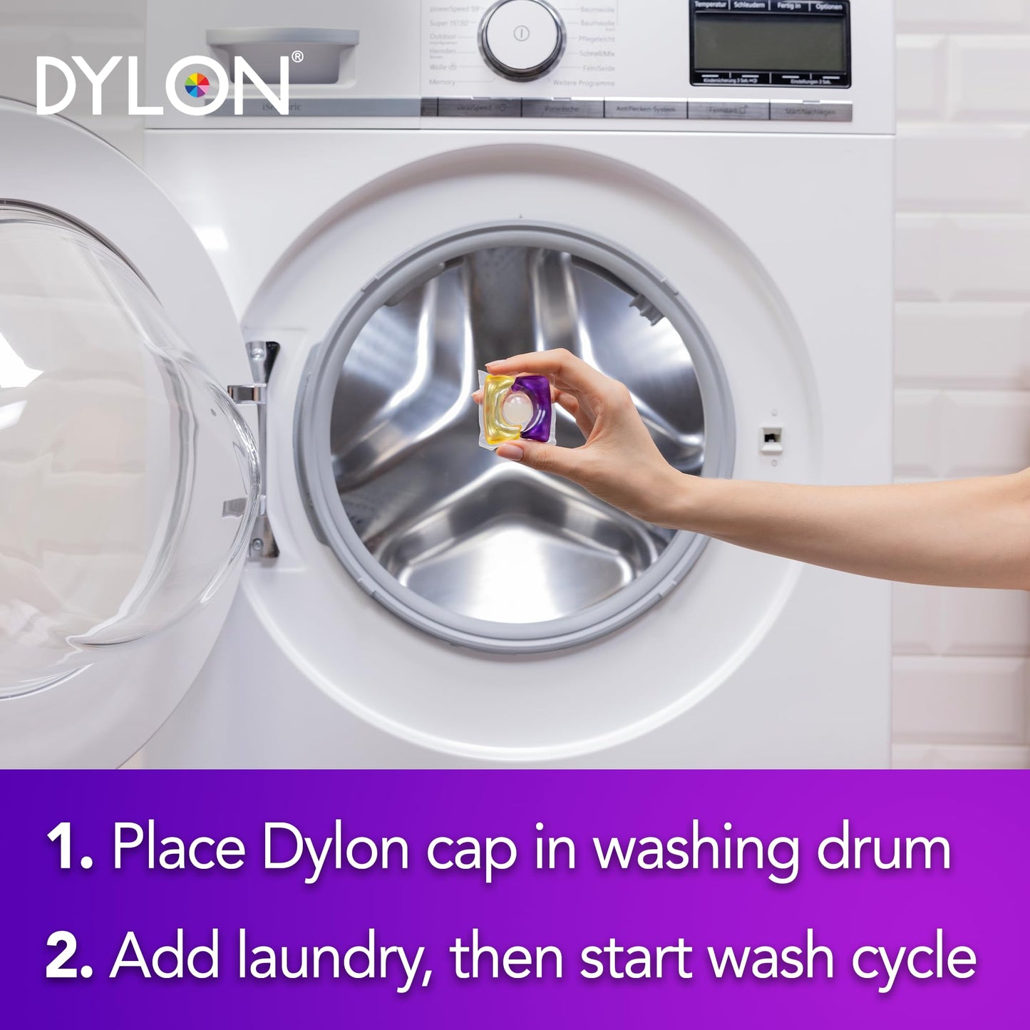 Dylon Colour Caps (40 Loads), for All Coloured Clothes, Laundry Detergent Pods to Protect Colours, Renewing in Every Wash with Optimal Results in 10 Cycles