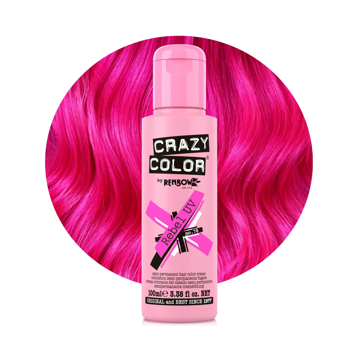 Crazy Color Cyclamen Pink Hair Dye 100ml