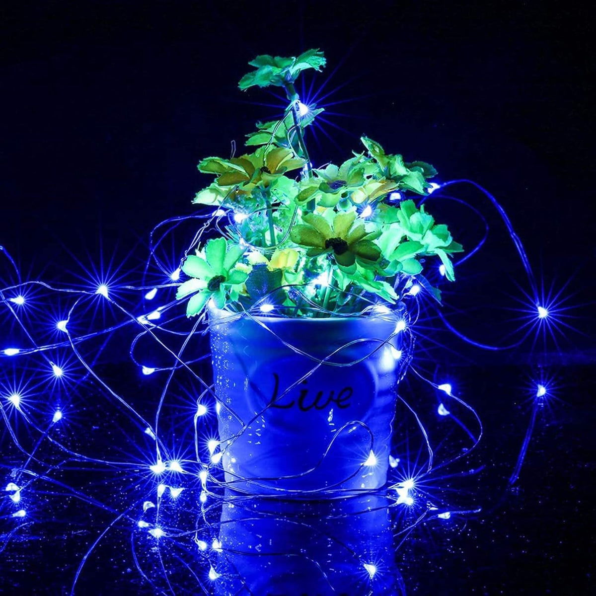 Lezonic 2Pack Solar String Lights Waterproof,12M/40Ft 120LED Garden Lights