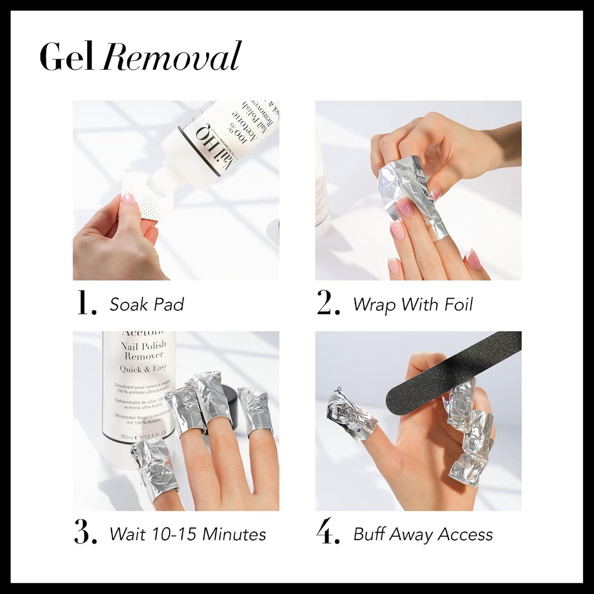 Nail HQ 100% Acetone Nail Polish Remover - 150ml - Express & Easy