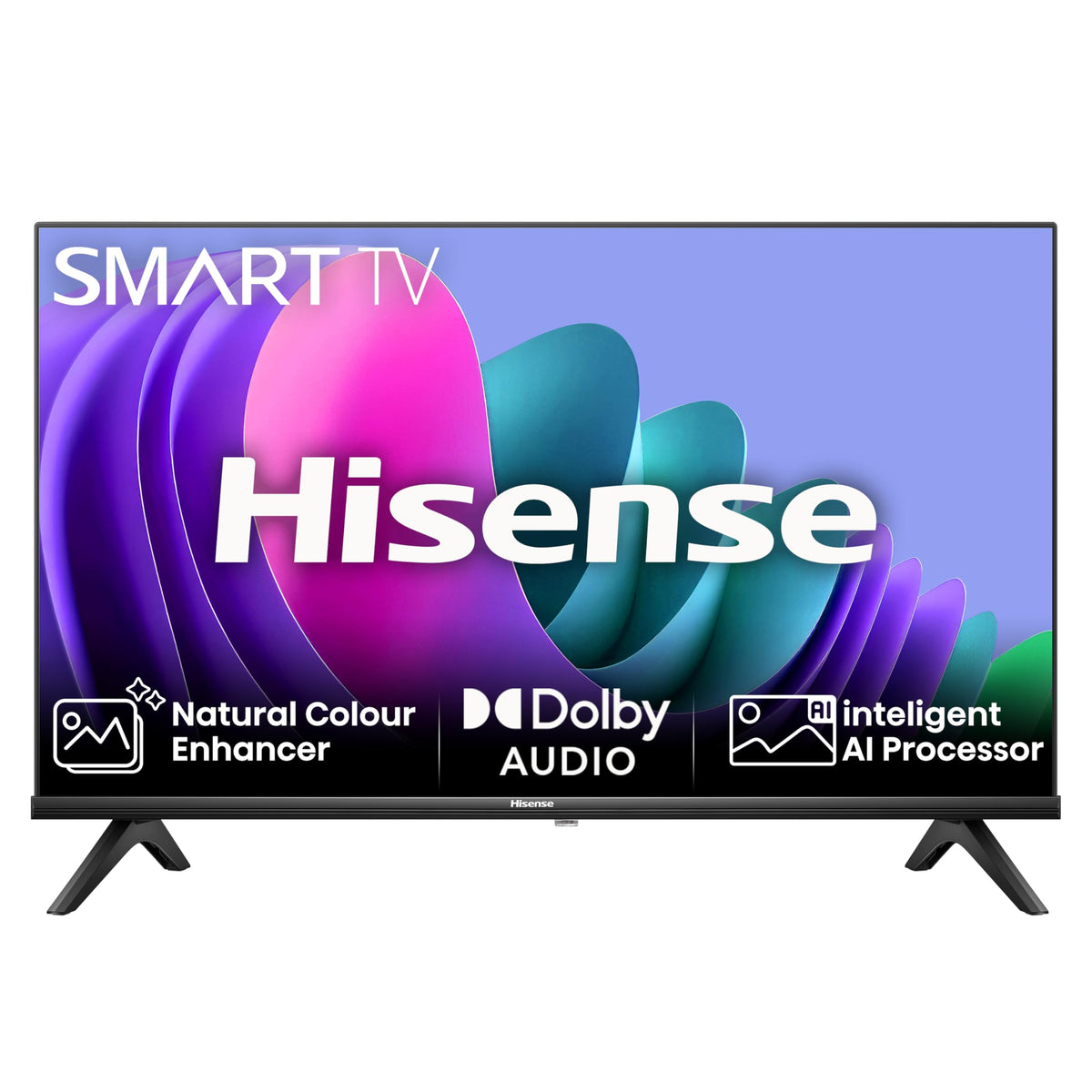 Hisense 40" 40A4QTUK FHD LED TV with Freely - Direct Lit LED, Dolby Audio, Natural Colour Enhancer, Games Mode, Sports Mode, Disney +, YouTube, Netflix