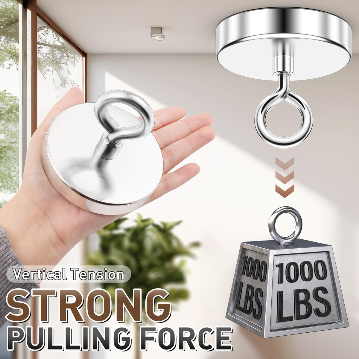 FINDMAG 82kg Pulling Strong Fishing Magnet for Retrieving in River (D45)