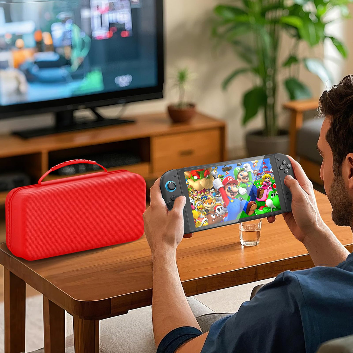 daydayup Switch 2 Carry Case Compatible with Nintendo Switch 2, with 24 Games Cartridges Protective Hard Shell Travel Carrying Case Pouch for Switch 2 Console & Accessories,Black