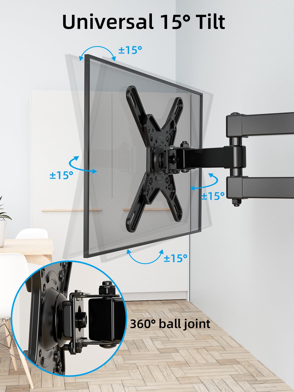 HOME VISION Heavy Duty Fixed TV Wall Bracket for 32-86 Inch Flat Screens