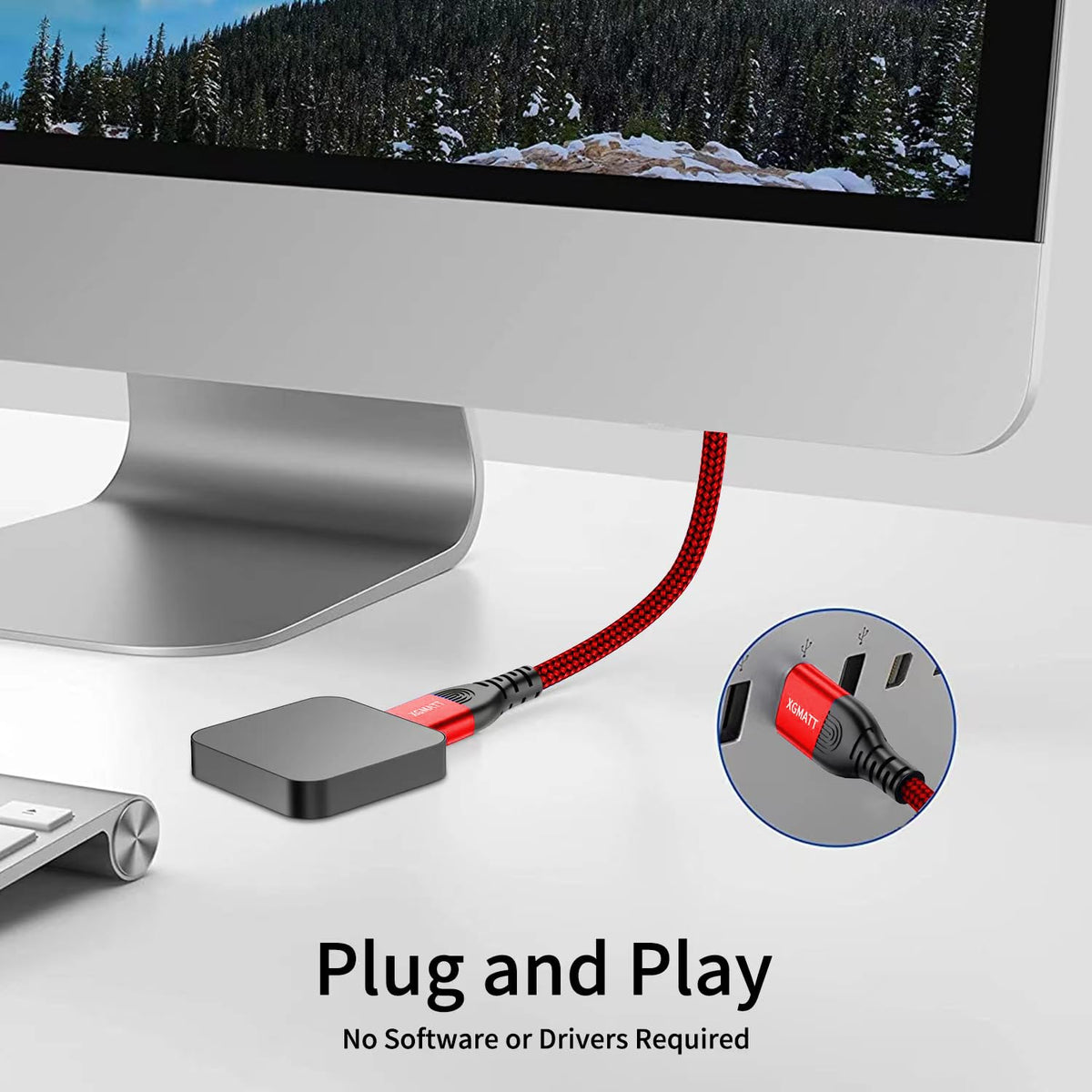USB 3.0 Cable 1M,5Gbps High Speed Transfer USB Type A Male to Male Lead