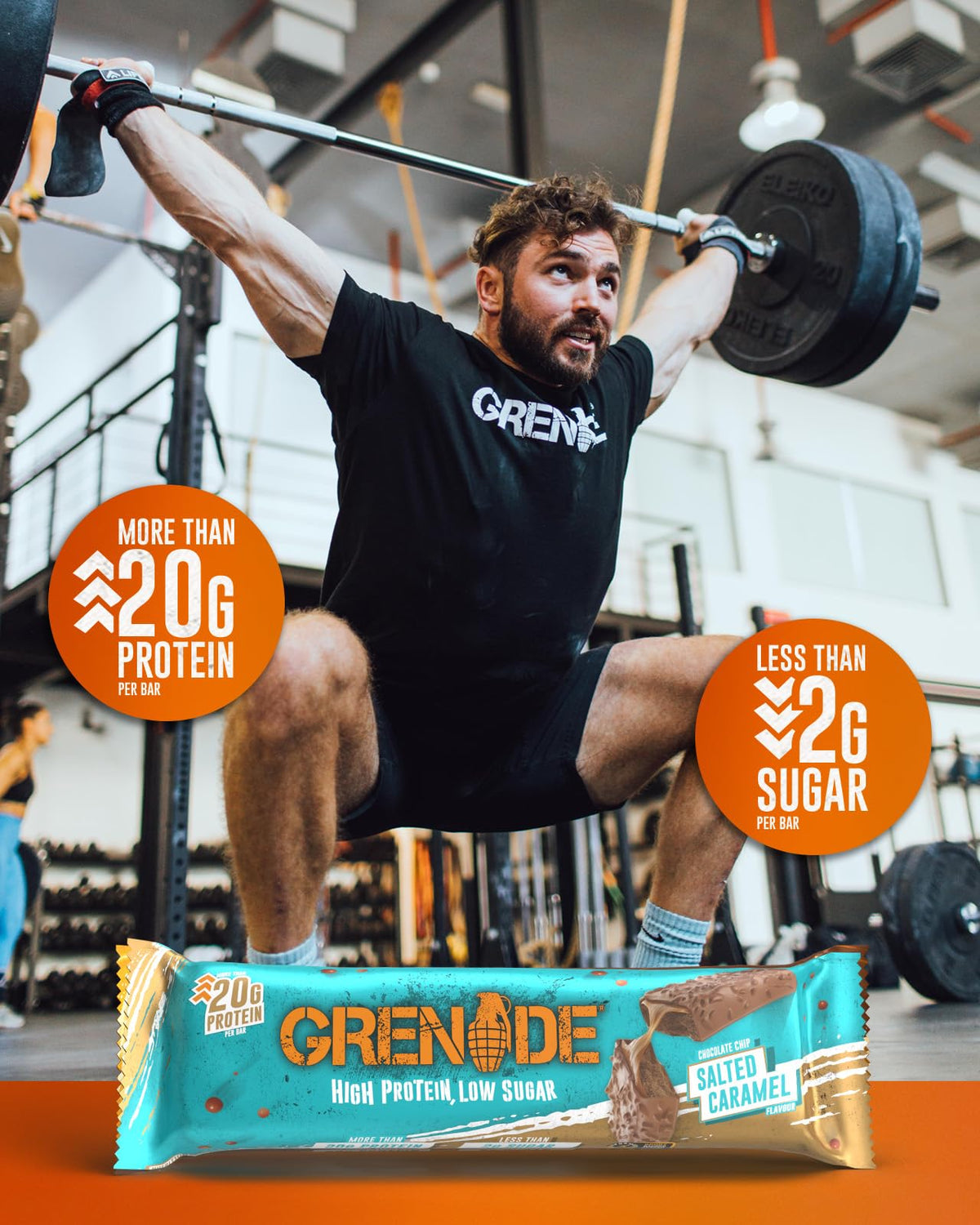 Grenade Chocolate Chip Salted Caramel Protein Bars, 12 x 60 g