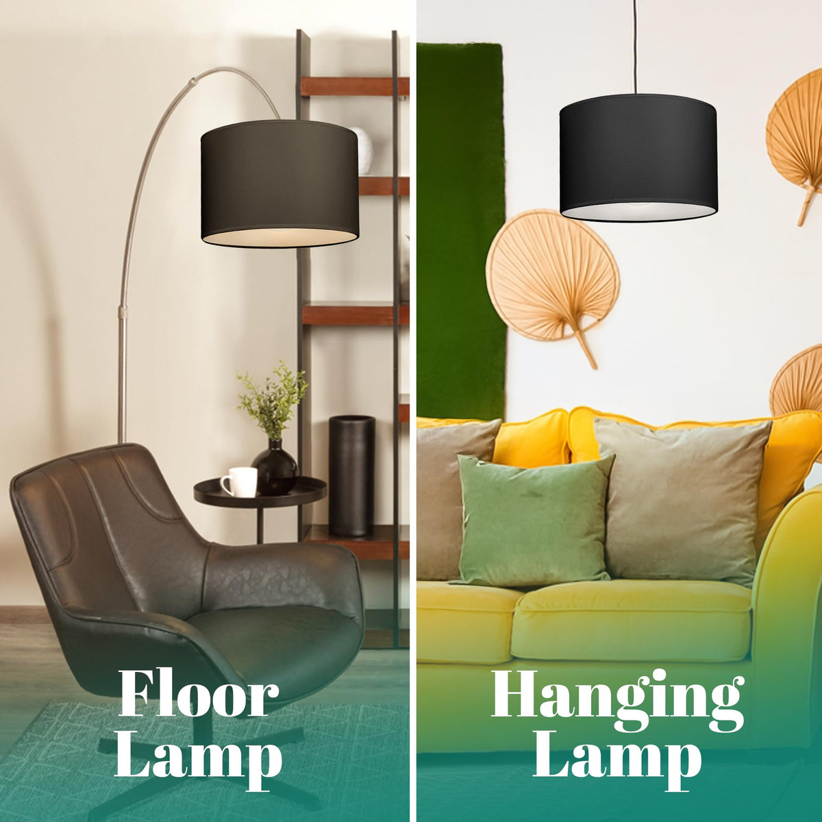 GIGGI Fabric Lamp Shades, 10" Beige Lampshades for Ceiling Lights, Table Lamps & Floor Lamps, Easy Fit Pendant Light Shade Ceiling for Living Room, Bedroom, Kitchen, Hallway, Office & Home Décor