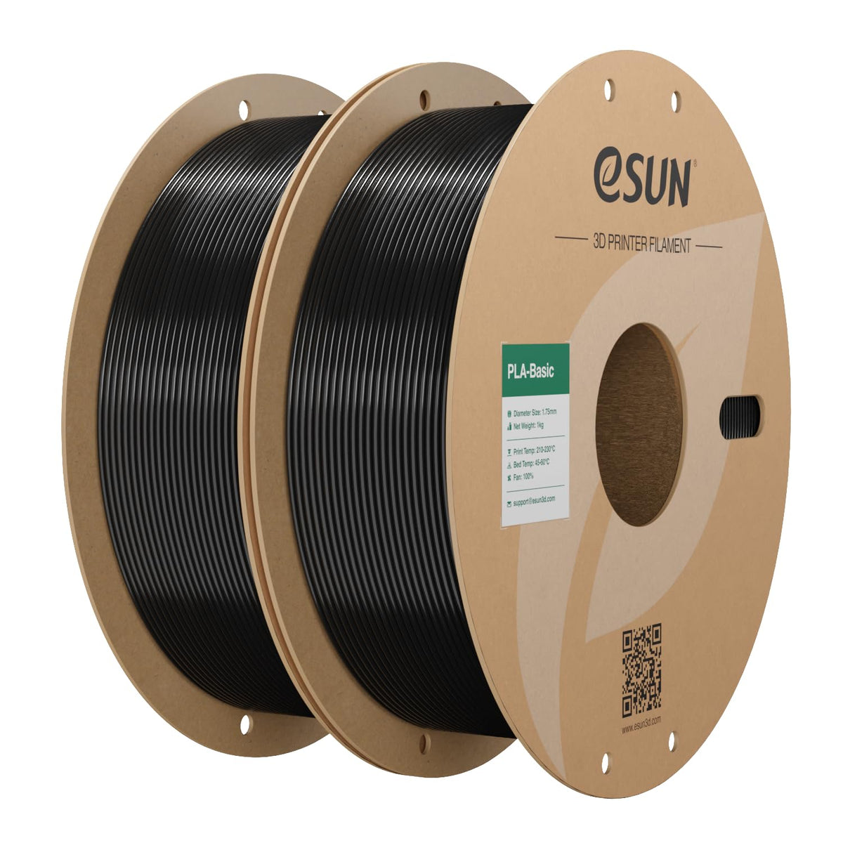 eSUN PLA Filament 1.75mm, PLA Basic Dimensional Accuracy +/- 0.05mm, 1KG Spool (2.2 LBS) Speedy Filament for 3D Printers,Black