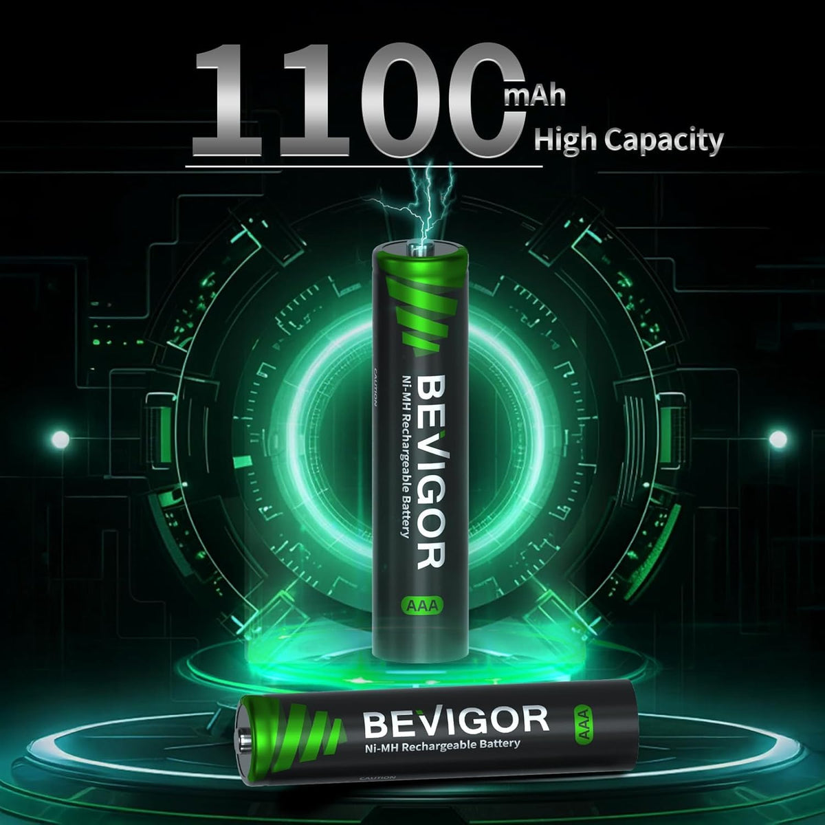BEVIGOR AA Rechargeable Batteries 8 Pack, 1500 Cycles 2800mAh 1.2V High Capacity AA Ni-MH Rechargeable Batteries, Precharged