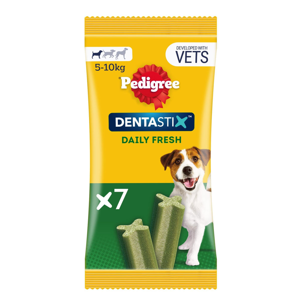 Pedigree DentaStix, Functional Snacks, Daily Dental Chews for Small Dogs (5 -10 kg), Megapack of 16 x 7 (112 Sticks)