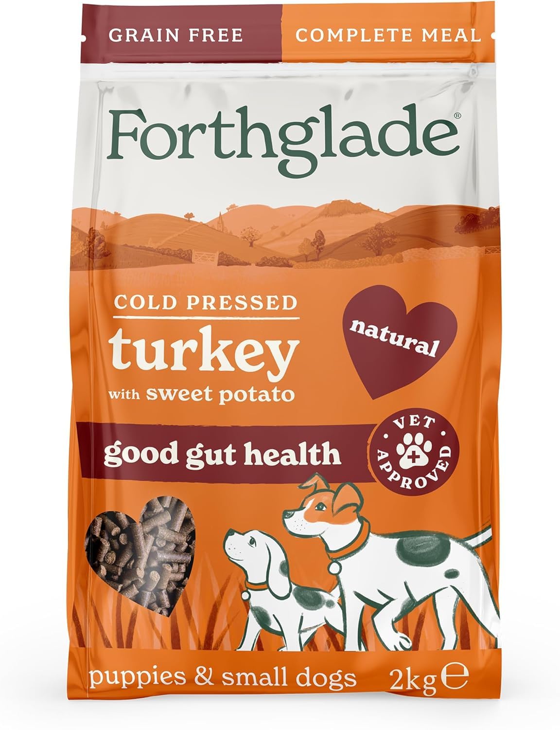 Forthglade Dry Dog Food, Cold Pressed (6kg), Hypoallergenic and Grain Free Dog Food, Salmon & Vegetables, Natural Senior, Adult and Puppy Meal Vet, Approved For Good Gut Health