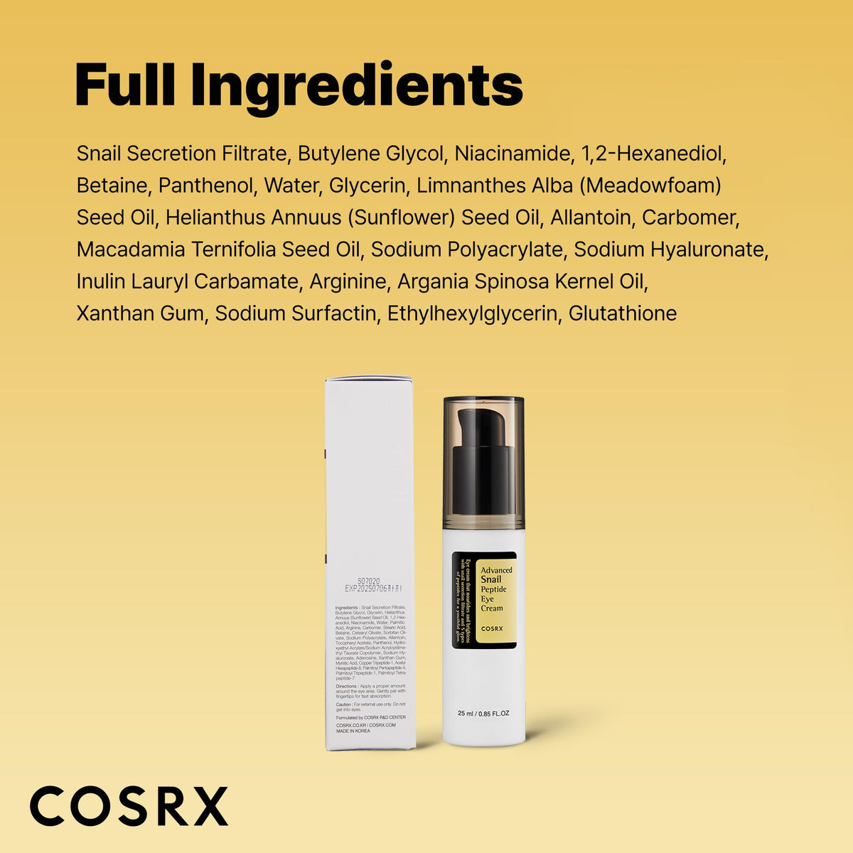 COSRX Advanced Snail 92 All in One Cream 100g, Facial Gel Moisturiser