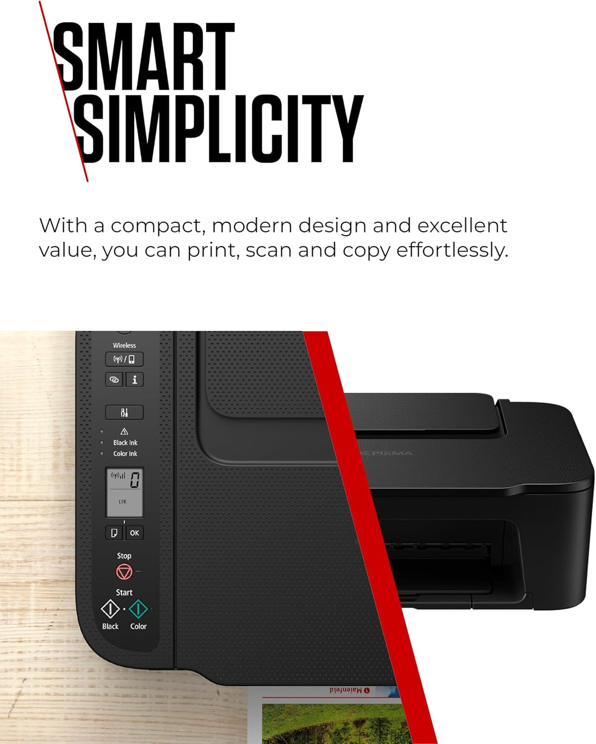Canon PIXMA TS3750i Wireless All-in-One Inkjet Printer, Scan & Copy