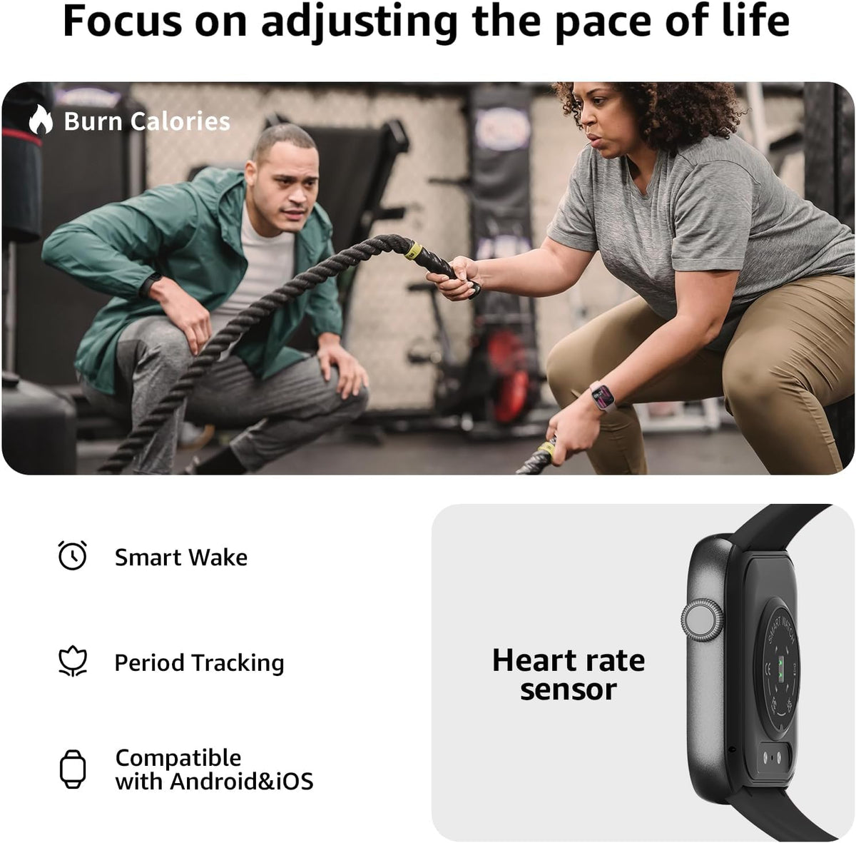Smart Watch for Men Women Answer/Make Call, 1.85" Smartwatch, Fitness Watch with Heart Rate Blood Pressure Sleep Monitor, 140+Sports, IP68 Waterproof Step Counter Watch Compatible with Android IOS