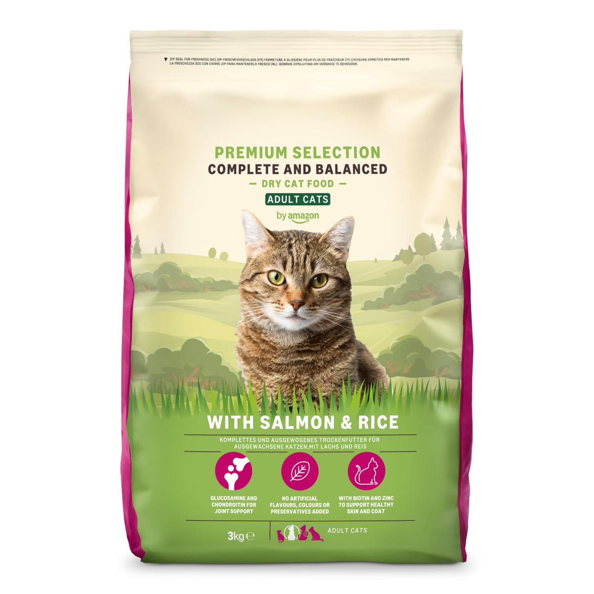 by Amazon Complete Dry Cat Food Rich in Chicken & Rice for Adult Cats, 1 Pack of 3 kg (Previously a Lifelong brand, same product)