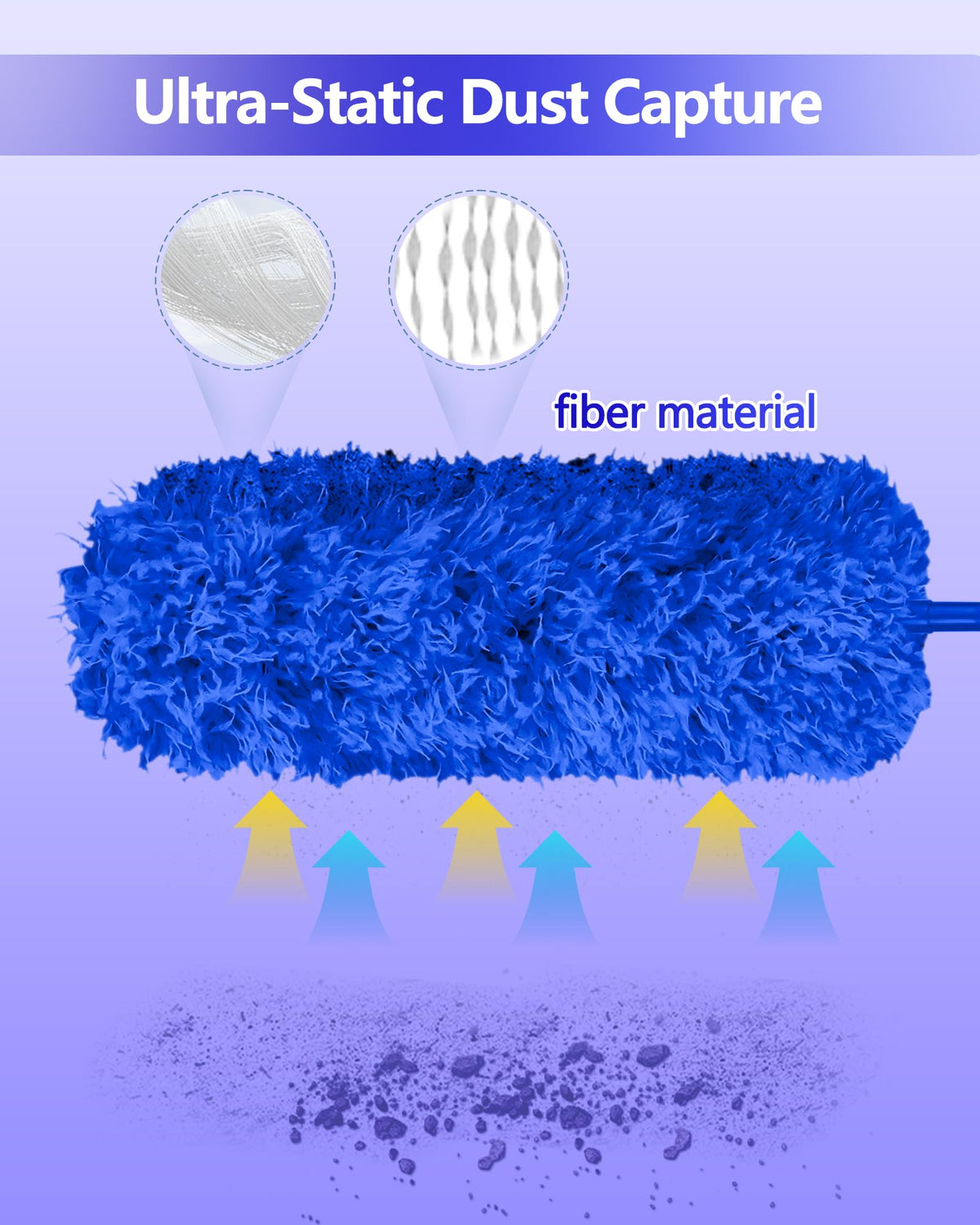 Fogray 2026 Upgraded 240cm Extendable Feather Duster with Soft Silicone Cap