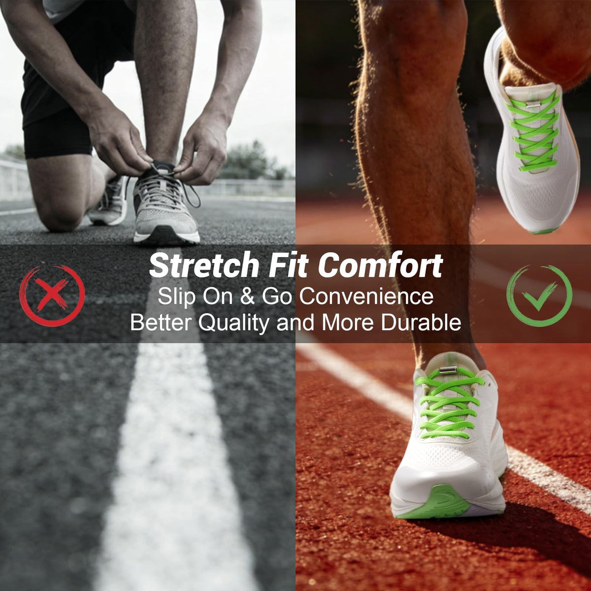 Handshop 2 Pairs Elastic Laces, No Tie Shoelaces for Trainers