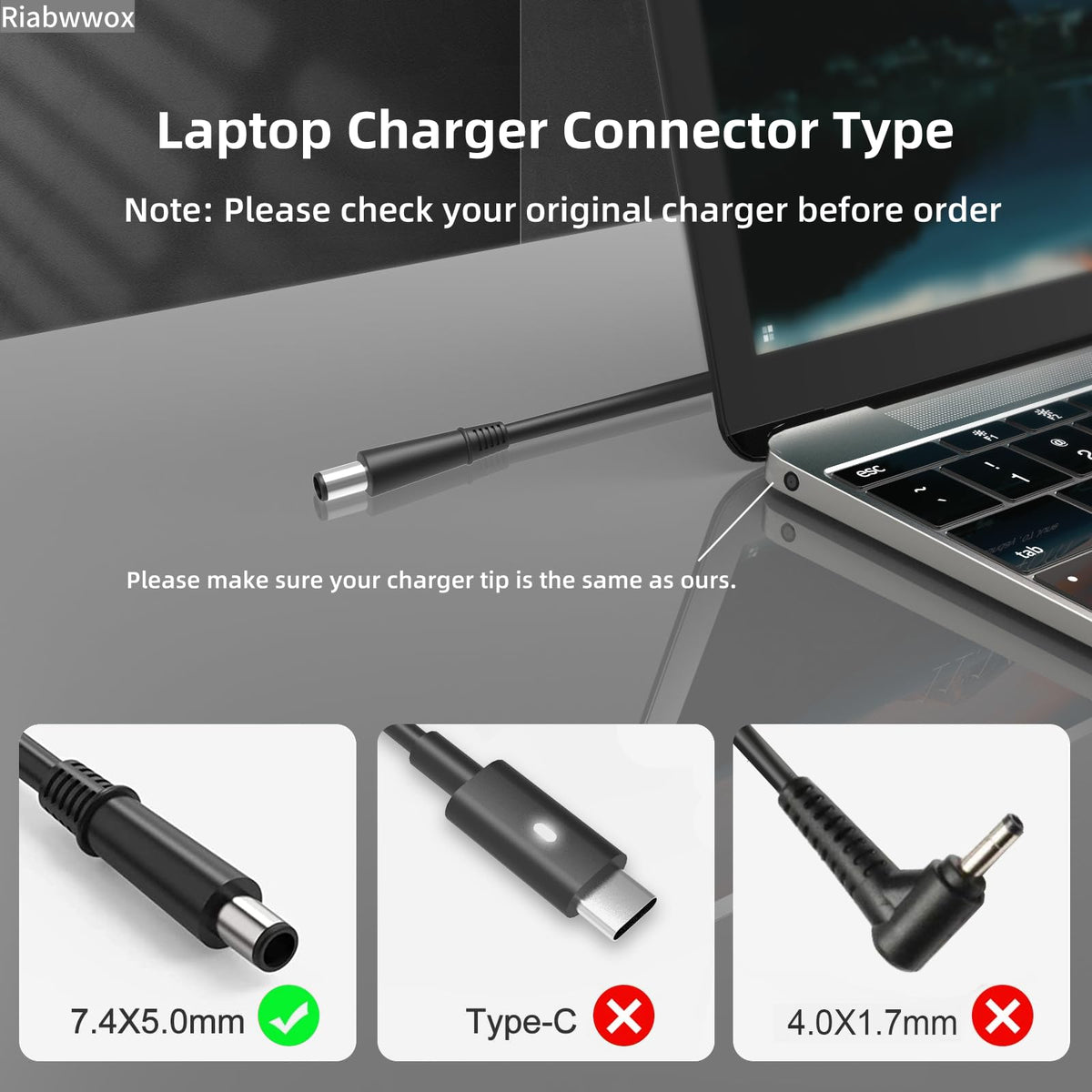 4.5 X 3mm 65W Laptop Charger Compatible with Dell Inspiron 15