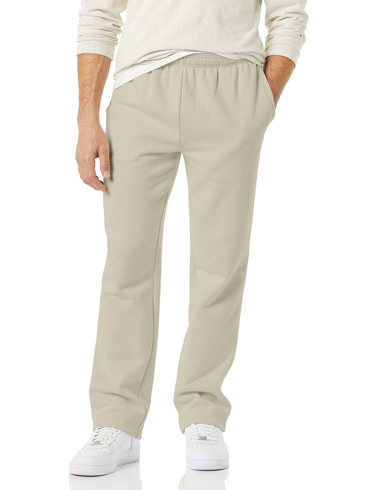 Amazon Essentials Men's Fleece Open Bottom Sweatpant (Available in Big and Tall)