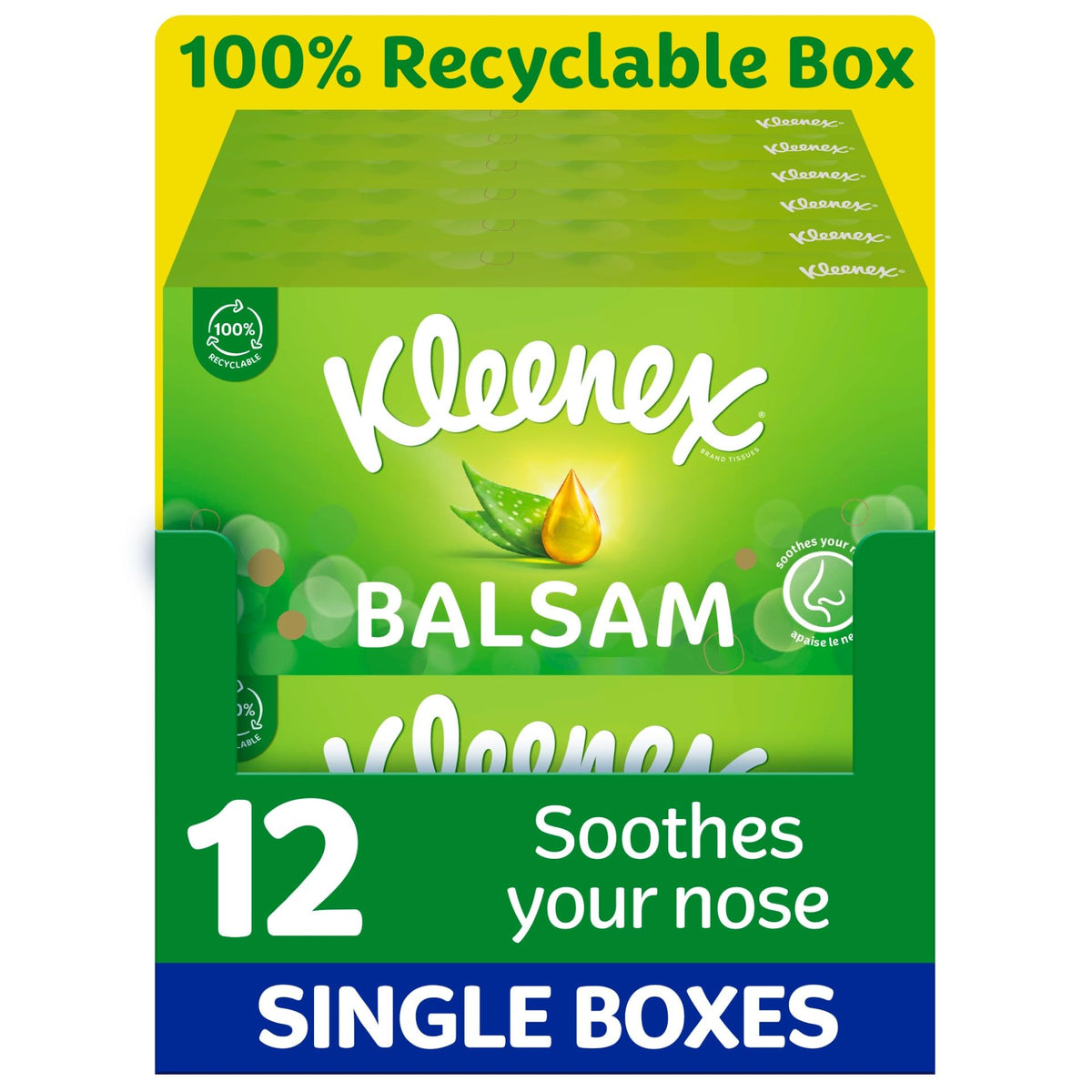Kleenex Balsam Facial Tissues - Multipack 2 Tissue Boxes