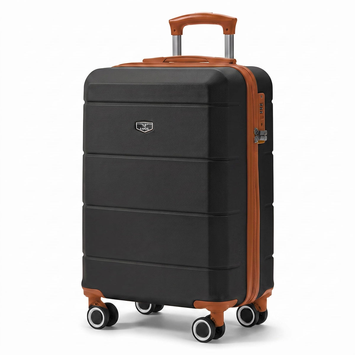 LUGG Jetset 40cm Suitcase 40x30x20cm, Ryanair Compatible Underseat Size, Hard Shell ABS, Spinner with Removable Wheels, Lightweight Travel Luggage, 1 Year Warranty