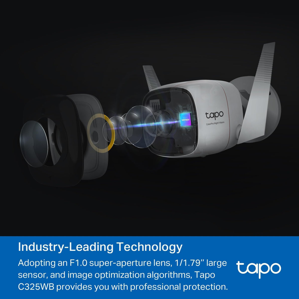 Tapo C216 2K 3MP Pan/Tilt Indoor Outdoor Security Camera Spotlights Camera