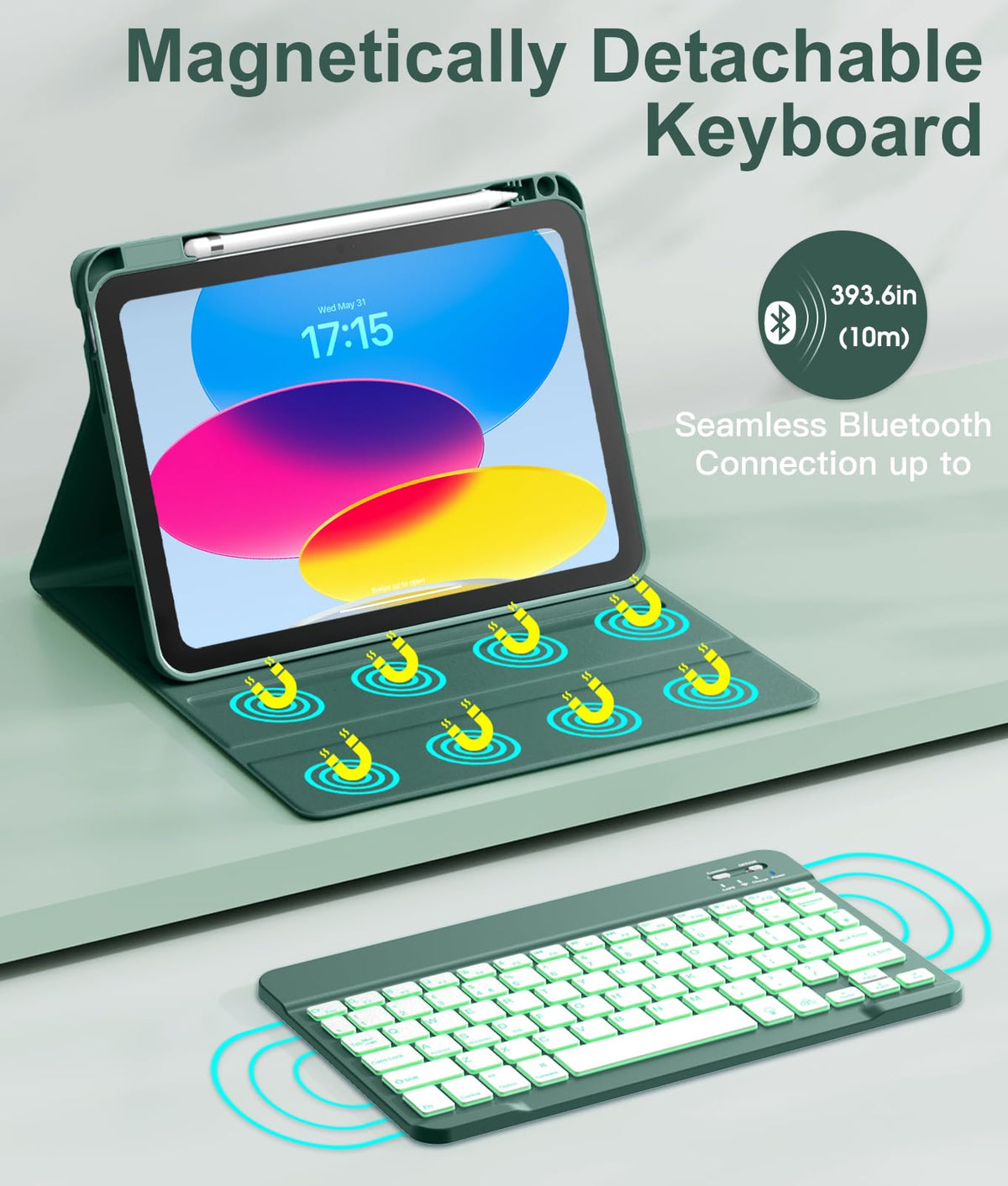 Vobafe Keyboard Case for iPad A16 11th Generation 11 inch/10th Gen 10.9"