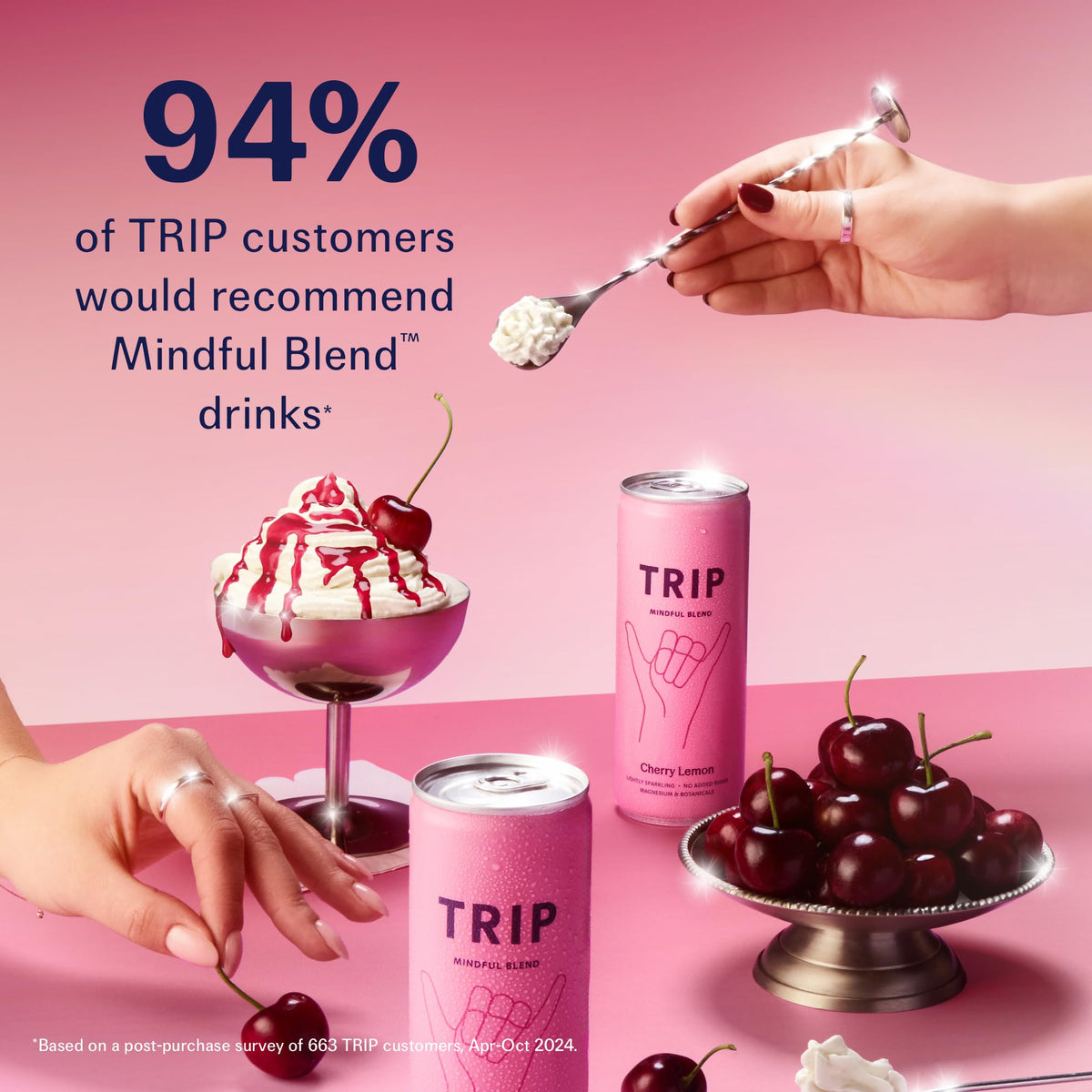 TRIP Cucumber Mint Sparkling drink with 120MG calming Magnesium + Lion’s Mane + Chamomile + Lemon Balm. Low Calorie and Vegan (Pack of 12 x 250ml) - Packaging Might Vary