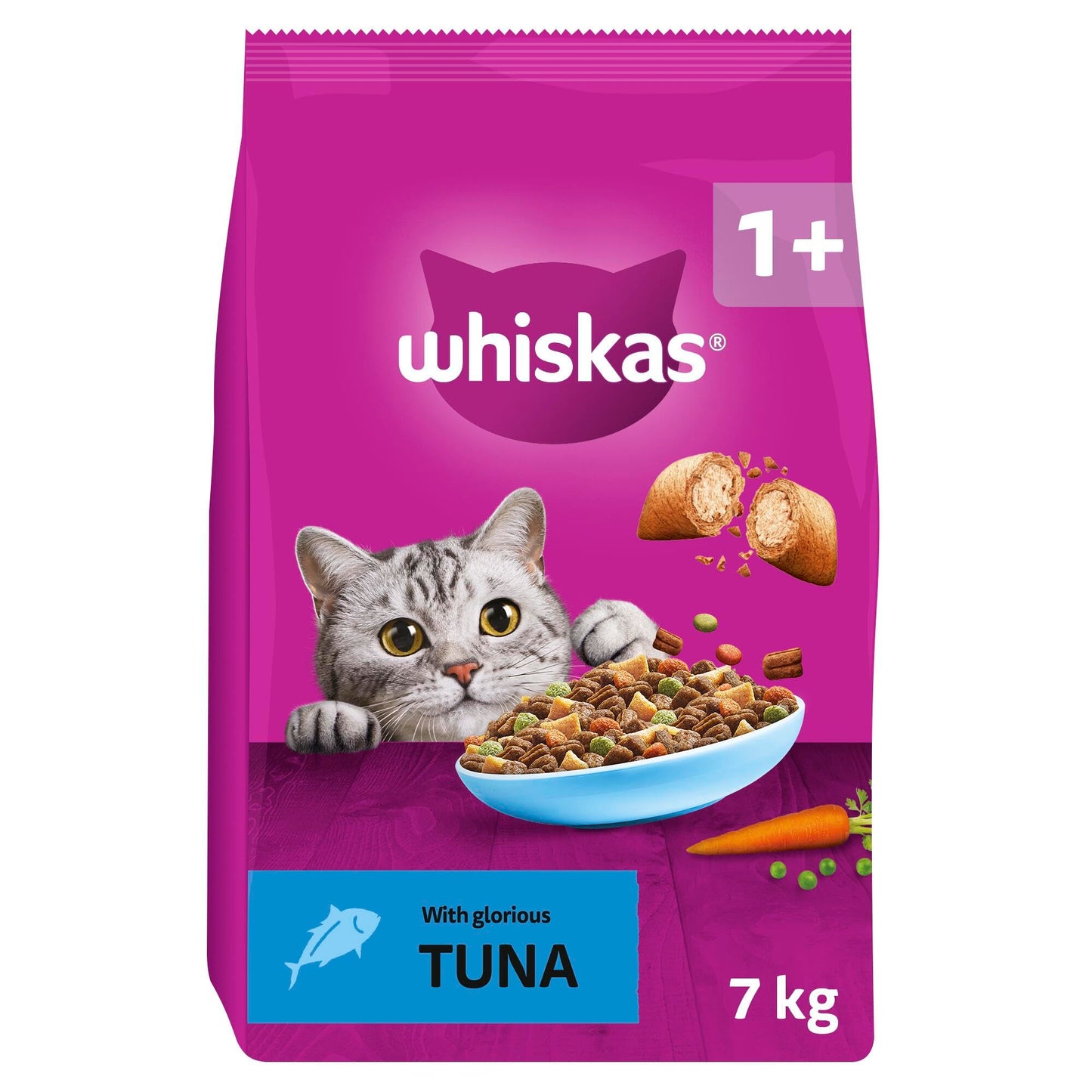 WHISKAS Adult Dry Cat Food 7kg with Chicken