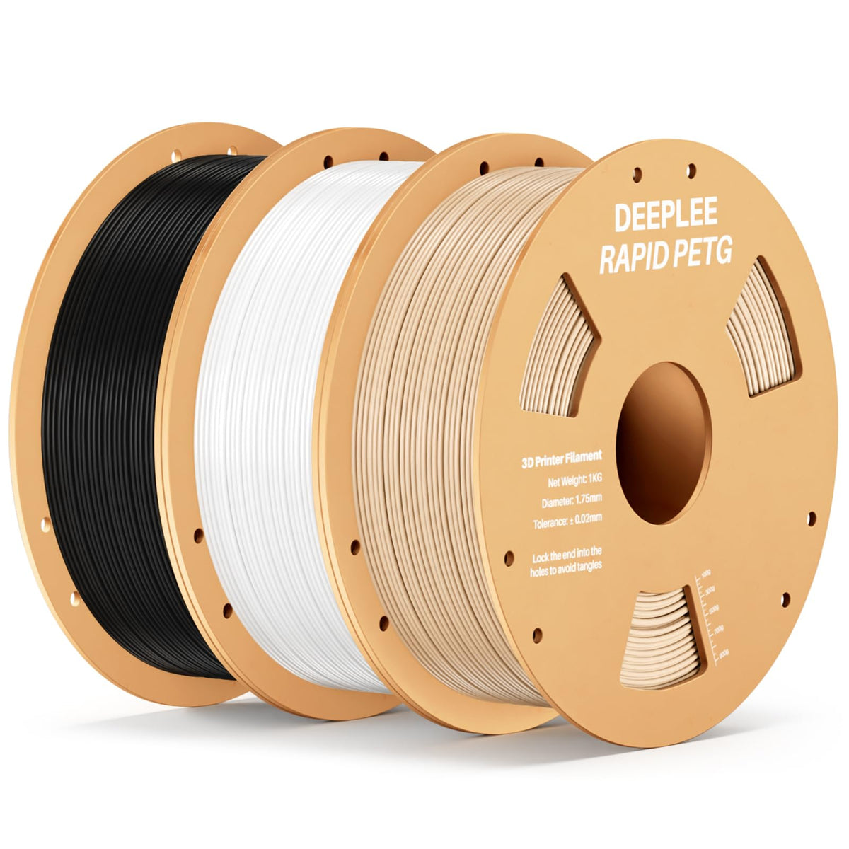 DEEPLEE Rapid PETG Filament 1.75mm Black 1KG