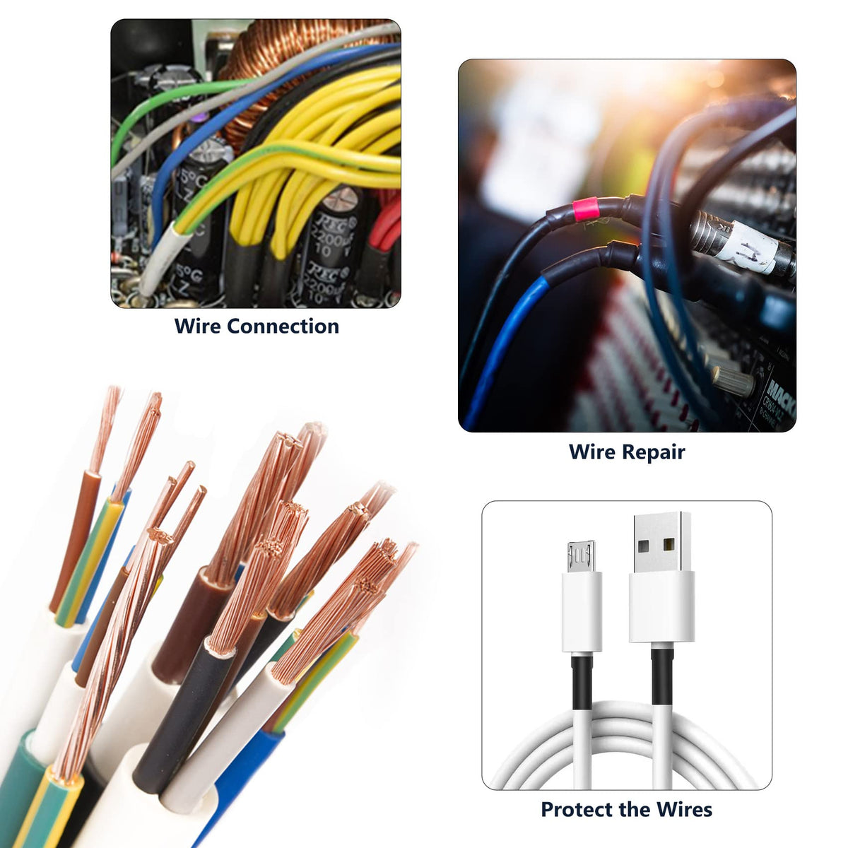 ASHINER Clear Heat Shrink Tubing Kit - 580Pcs EVA Material in 11 Sizes - Ideal for Electrical Insulation, Repairs, and Wire Connectors with User-Friendly Design and Storage Case