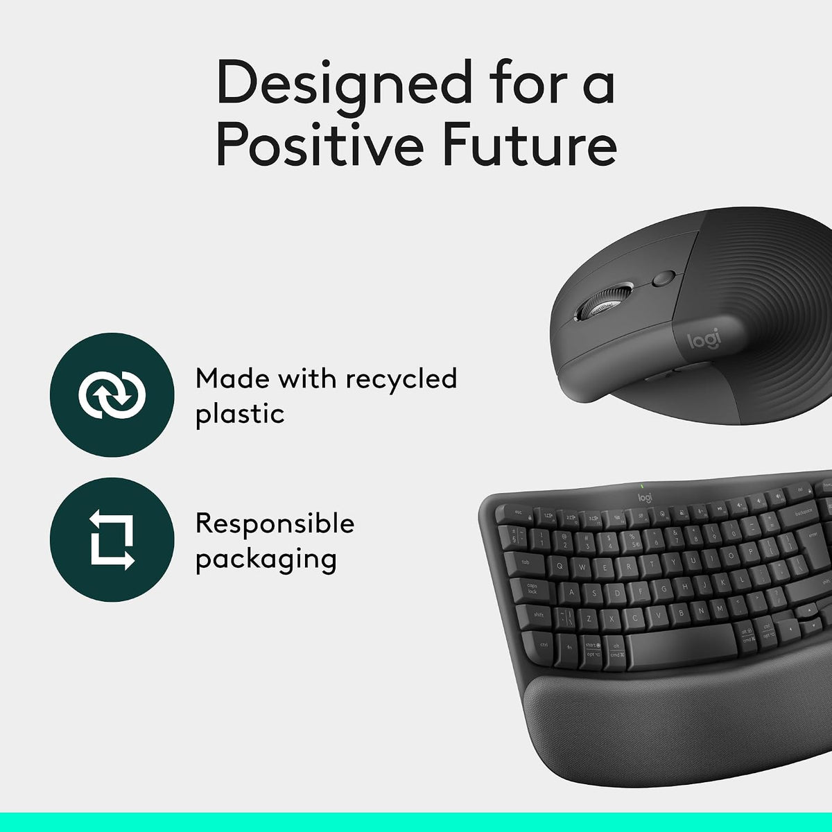 Logitech Wave Keys & Lift Vertical Mouse